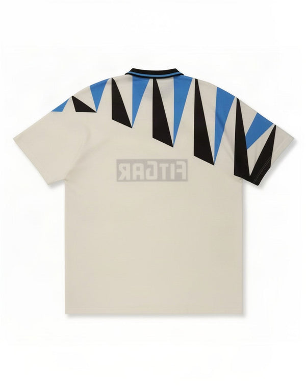 Umbro Camiseta de fútbol de visitante del Inter de Milán 1991-92 para hombre XL Blanco Geométrico