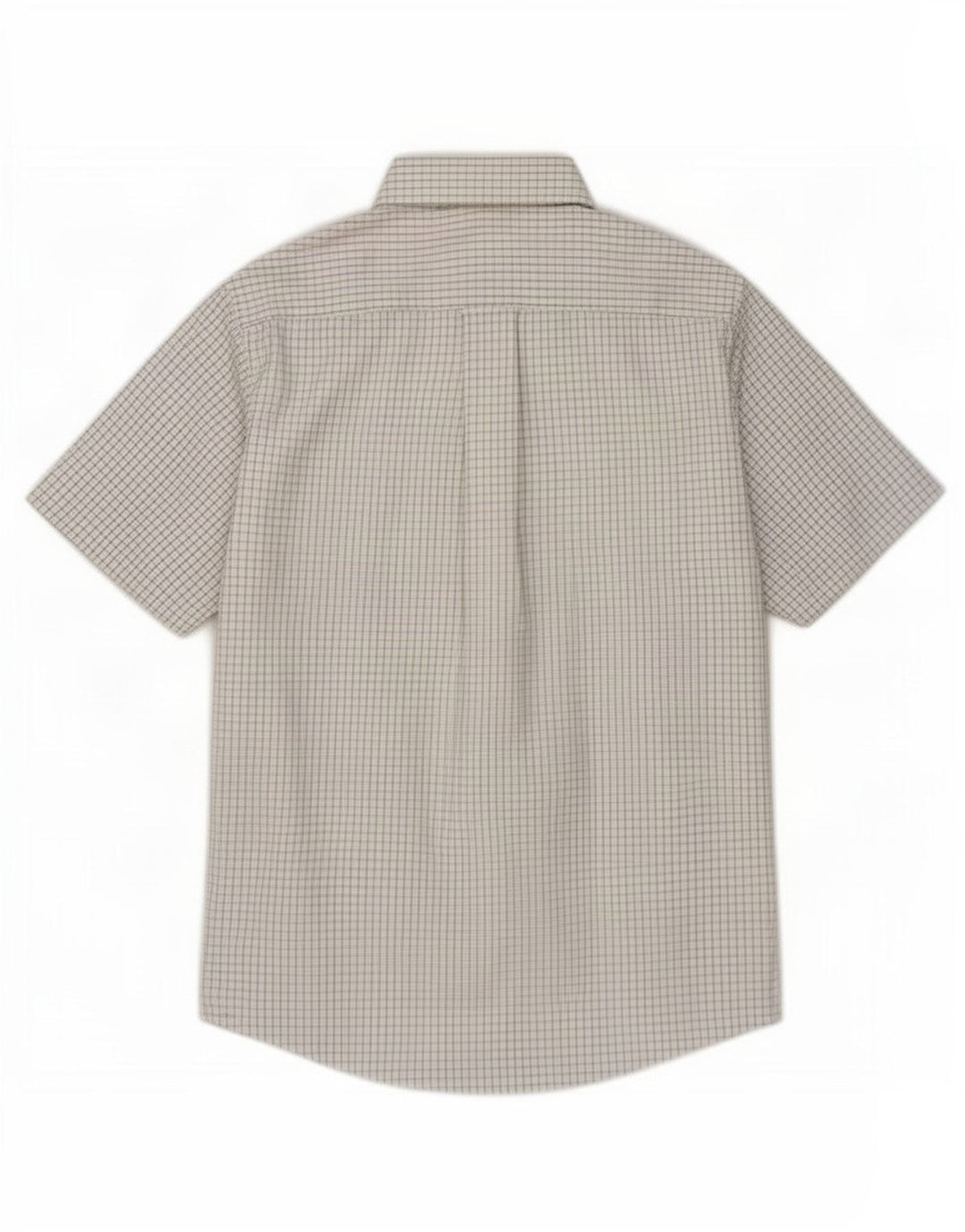 Camisa Orvis Hombre Manga Corta Algodón Vichy Blanco Mediano