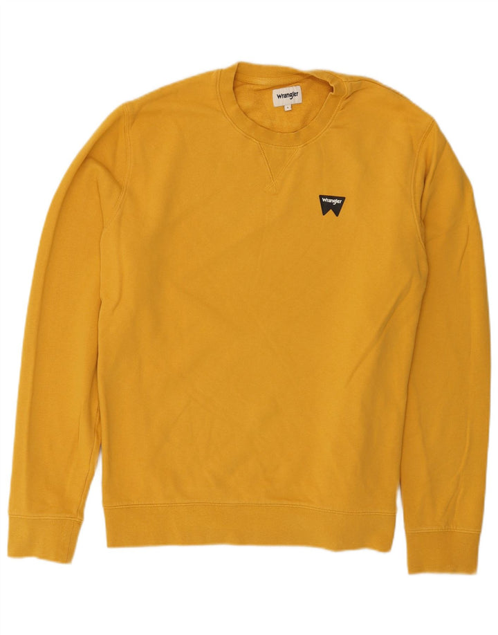 Wrangler Sudadera tipo jersey para hombre, talla grande, algodón amarillo
