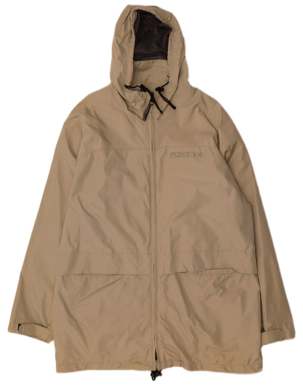 AXO Abrigo cortavientos con capucha para hombre UK 40 Large Beige Poliamida