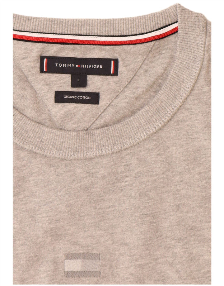 TOMMY HILFIGER Camiseta para hombre Top Large Gris Algodón