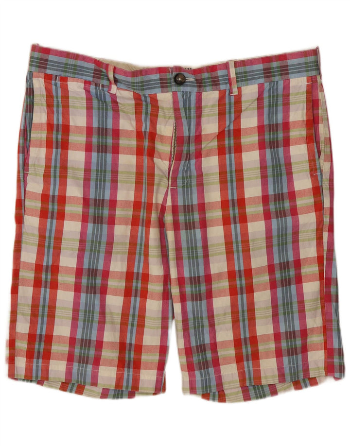 JACK WILLS Pantalones cortos chinos para hombre W34 Algodón a cuadros multicolor grande