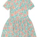 Eastex Vestido con vuelo para mujer UK 40 Medio Turquesa Floral Poliéster