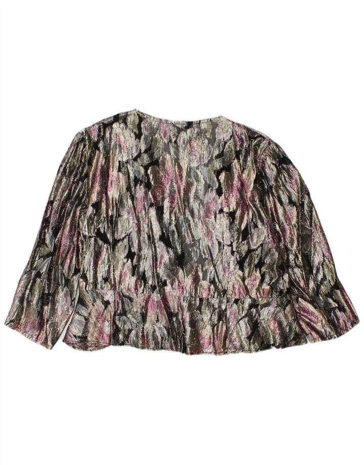 ARELLA Cárdigan corto para mujer UK 46 Grande Multicolor Floral