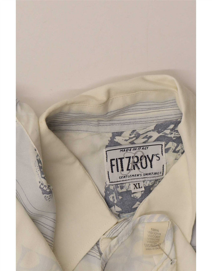 Camisa Fitzroy Hombre XL Viscosa Paisley Azul