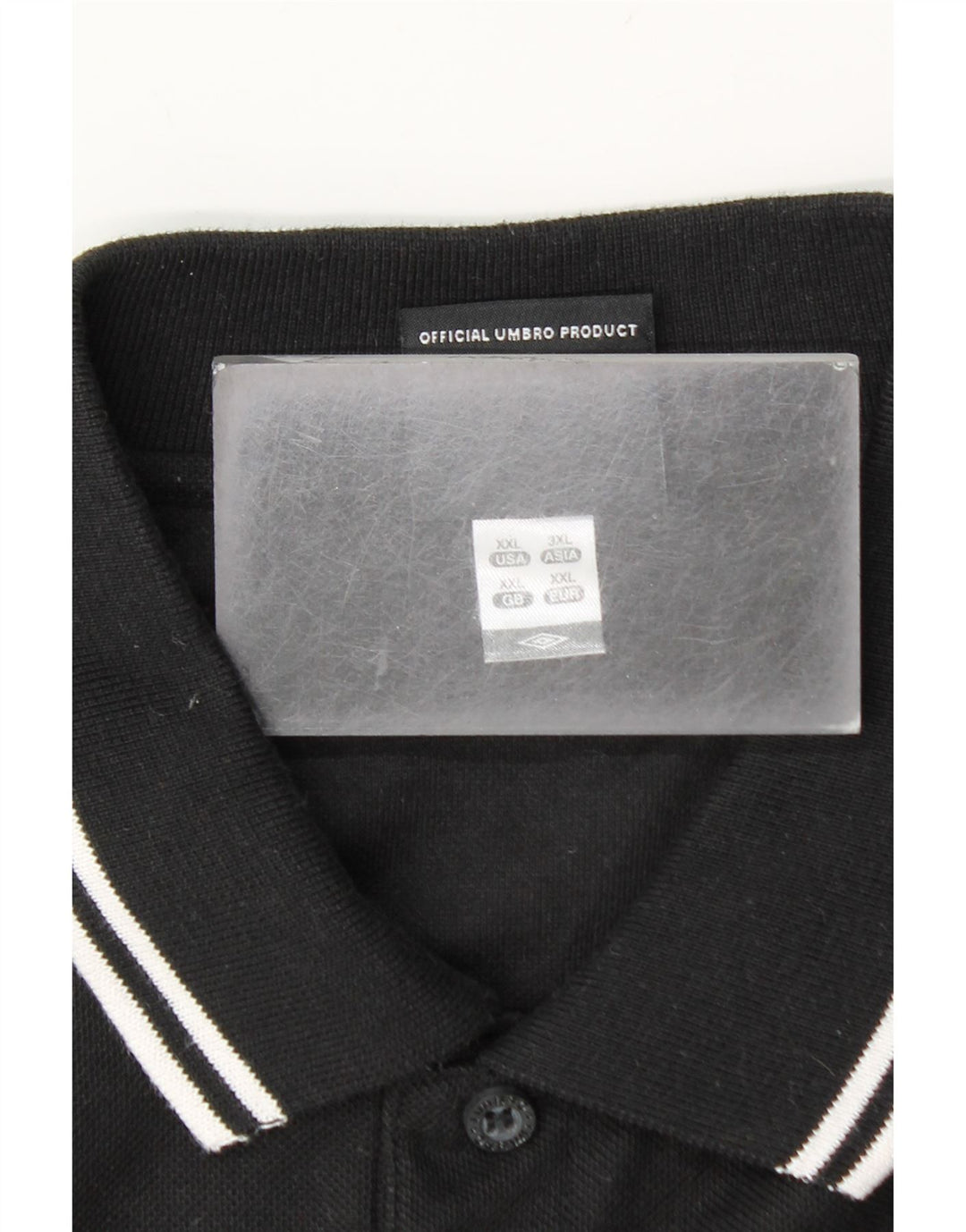 Polo Umbro Hombre 2XL Poliéster Negro