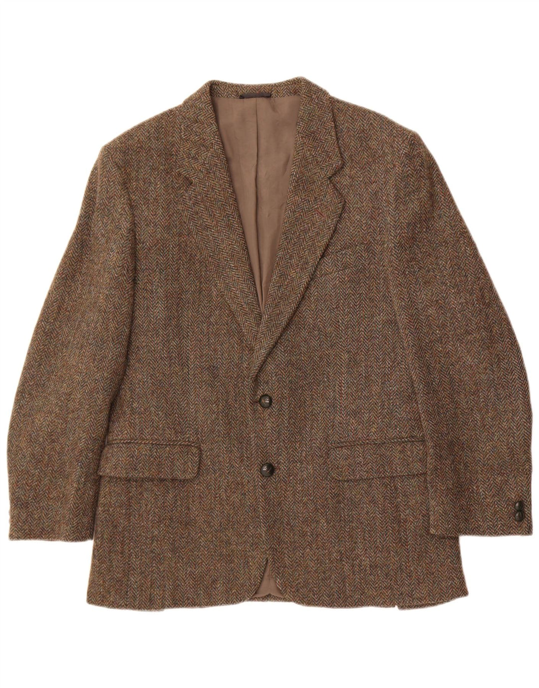Pitlochry Chaqueta tipo blazer Harris Tweed para hombre UK 38 Marrón medio en espiga