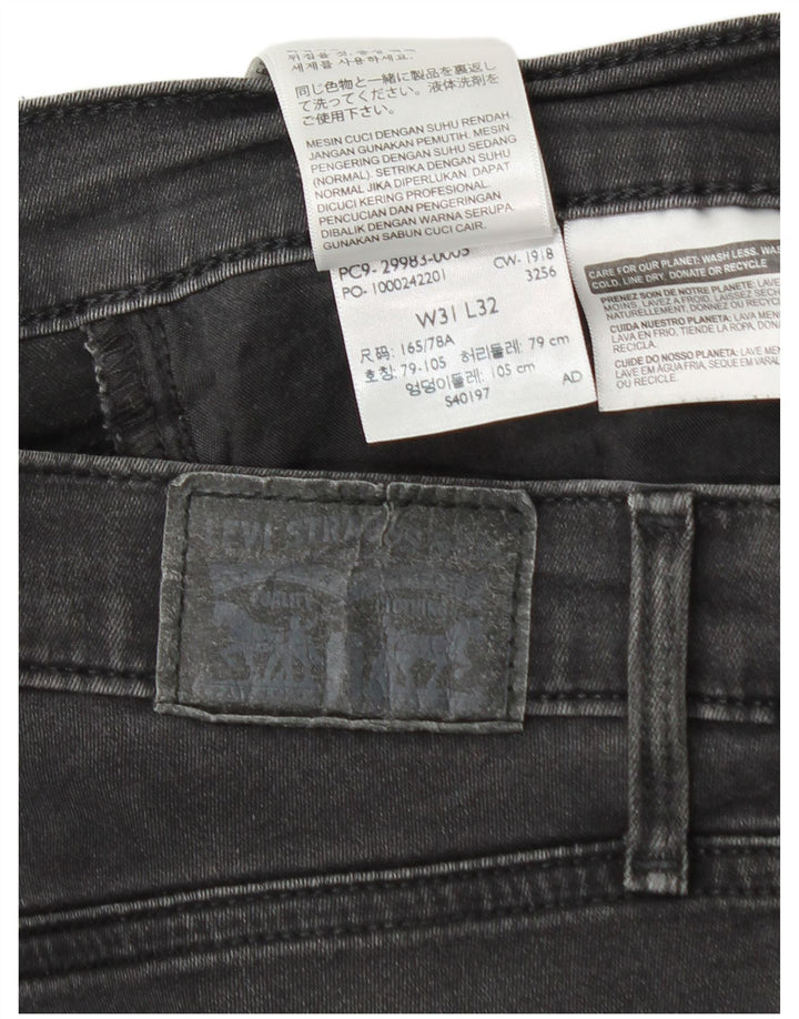 Levi's Hombre 511 Slim Jeans W31 L29 Algodón Negro