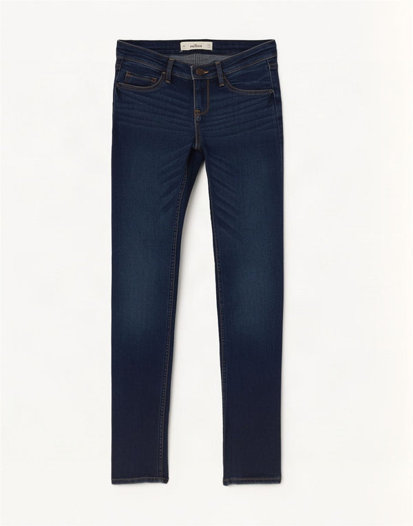 Hollister Jeans ajustados para mujer US 3 Small W26 L29 Algodón azul marino
