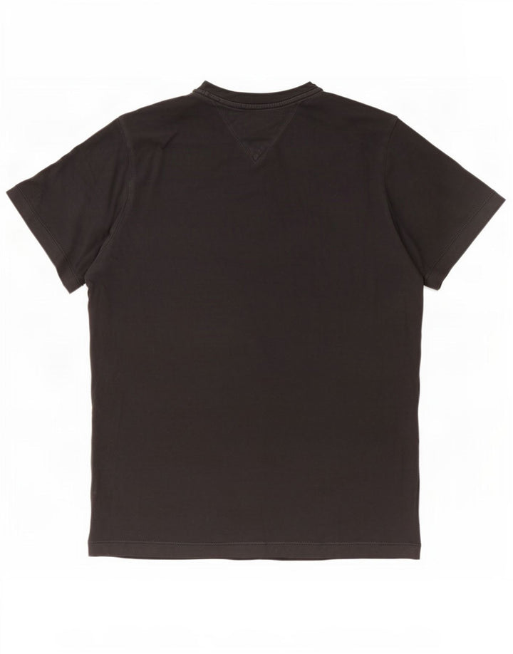 Tommy Hilfiger Camiseta para hombre Top Medium Black Cotton