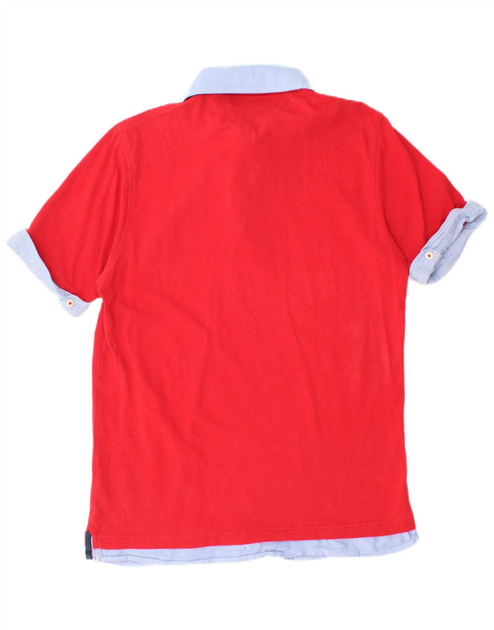 TOMMY HILFIGER Polo Slim Fit para Hombre Algodón Rojo Grande