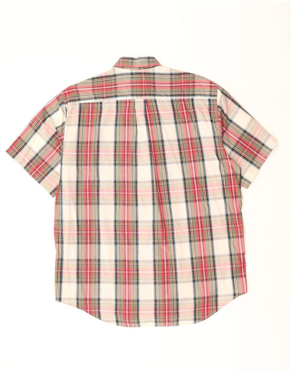 BENETTON Camisa Manga Corta Hombre Cuadros Grandes Multicolor