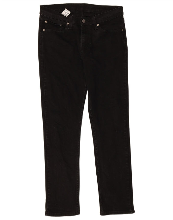 LEVI'S Mens Slim Jeans W32 L32 Black Cotton