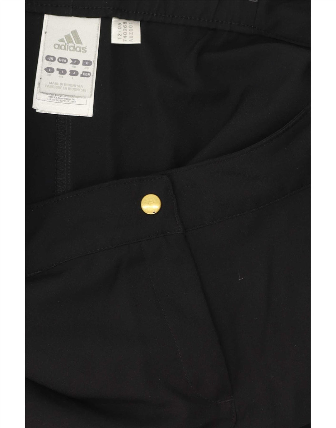 Adidas Pantalones cortos casuales para mujer UK 12 Medium W32 Poliéster negro