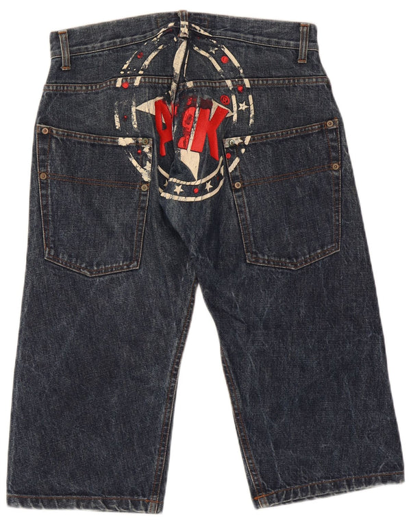 Andrew Mackenzie - Vaqueros capri gráficos para hombre IT 48 mediano W30 L20 algodón azul