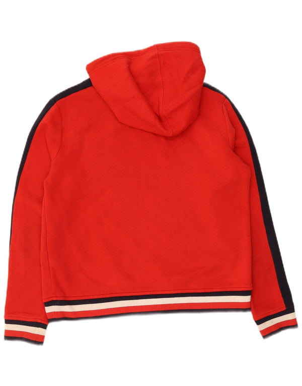 Tommy Hilfiger Jersey con capucha de ajuste relajado para mujer UK 6 XS Rojo Colorblock