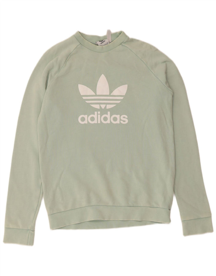 Adidas Hombre Graphic Sudadera Jumper Small Turquesa Algodón