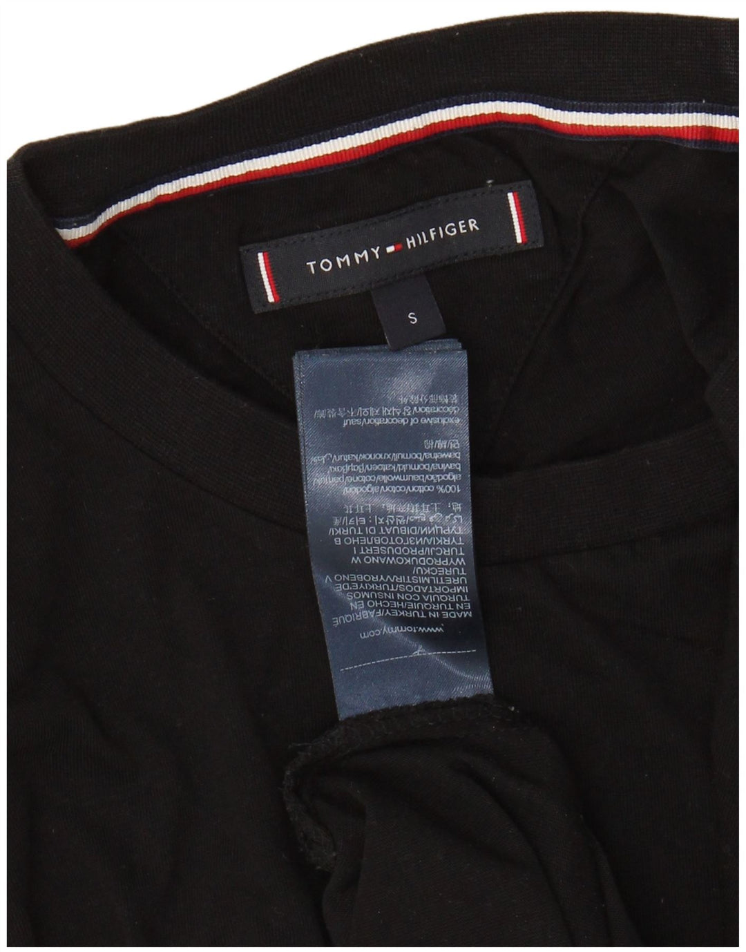 TOMMY HILFIGER Camiseta para hombre Top Small Black Cotton