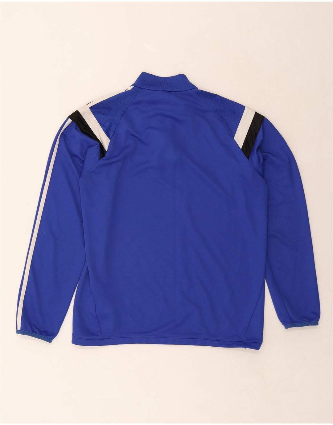 ADIDAS Hombre Climalite Jersey Chándal Top Azul Medio Colorblock