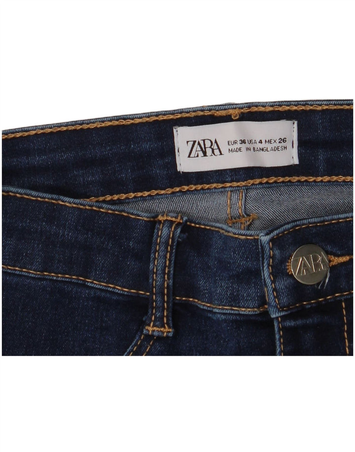 ZARA Mujer Vaqueros Skinny EU 36 XS W26 L28 Azul Marino