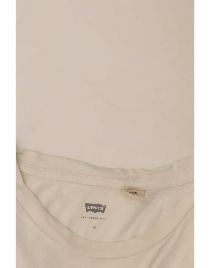 Levi's Camiseta gráfica para mujer Top UK 12 Medium White