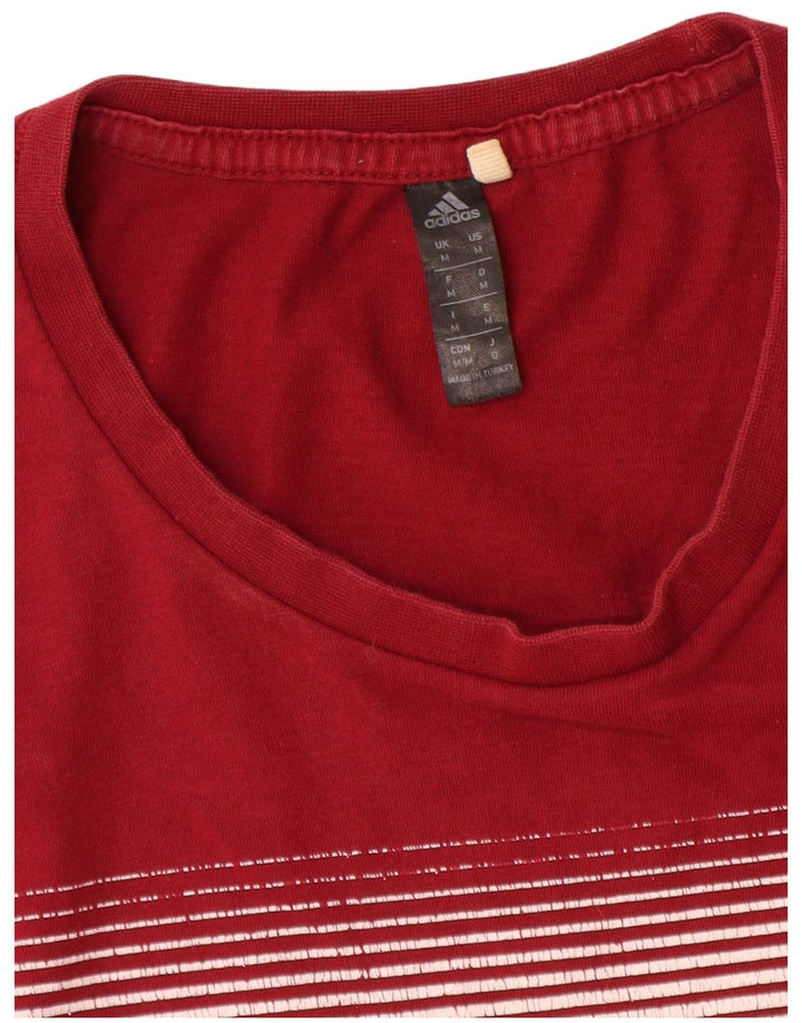 Adidas - Camiseta gráfica para hombre, color rojo medio, algodón