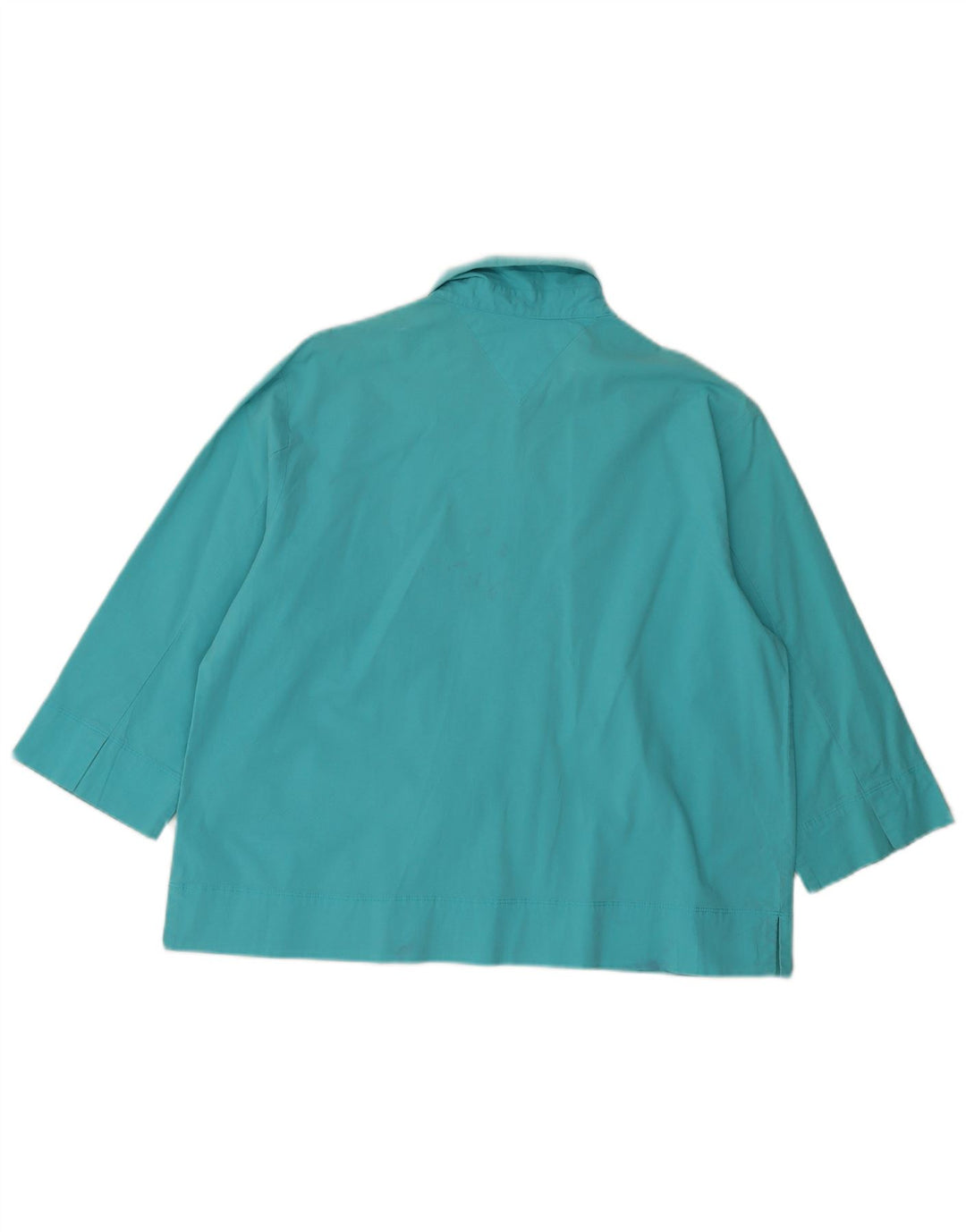 TOMMY HILFIGER Camisa de manga 3/4 para mujer US 16 2XL Algodón turquesa