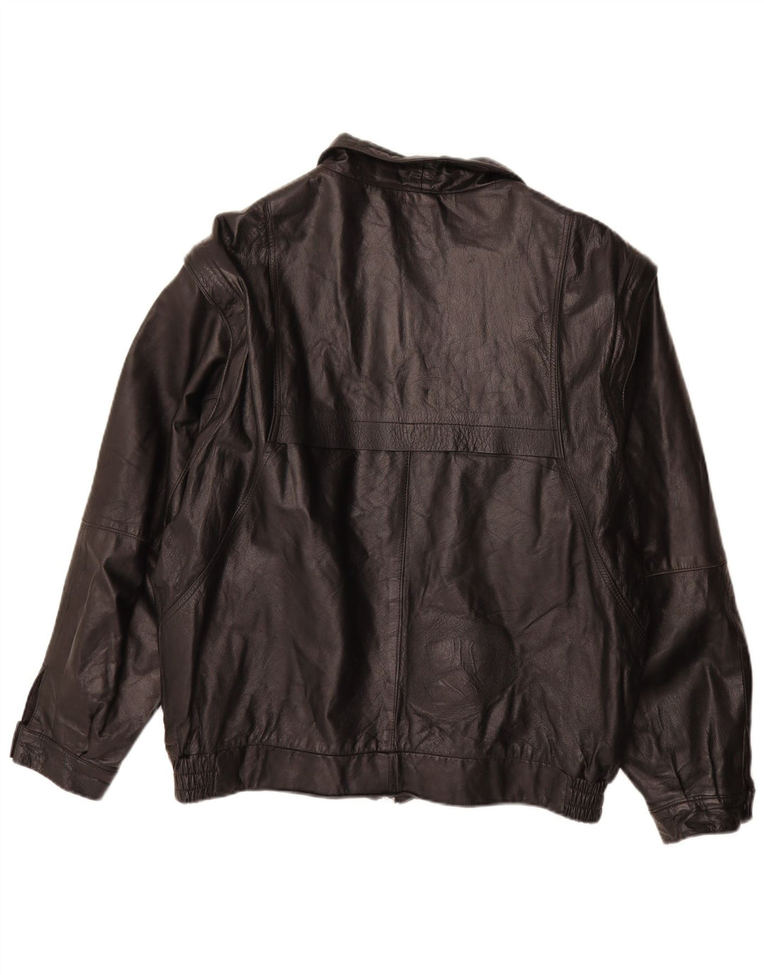 VINTAGE Chaqueta de cuero para hombre Reino Unido 40 Cuero negro grande