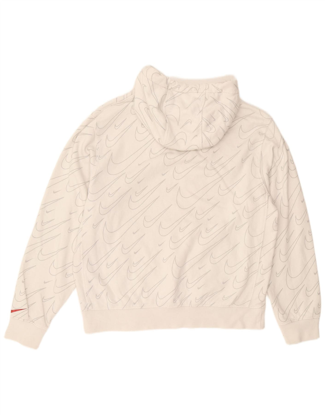 Nike Jersey con capucha y estampado gráfico de algodón blanco roto mediano para hombre