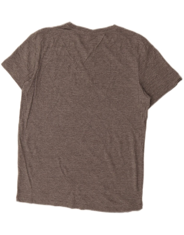 JACK & JONES Hombre Camiseta Gráfica Top Algodón Gris Medio