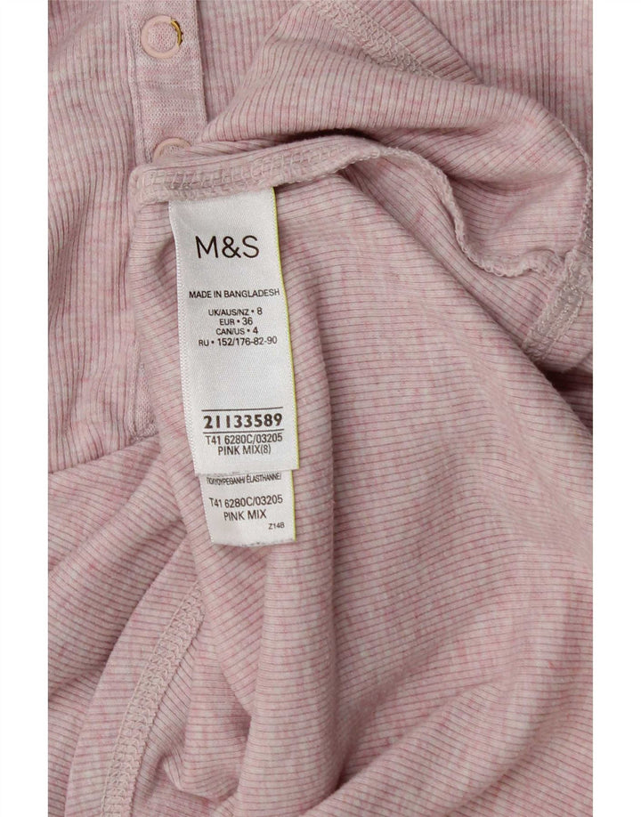 Marks & Spencer Top para mujer de manga larga UK 8 Small Rosa Poliéster