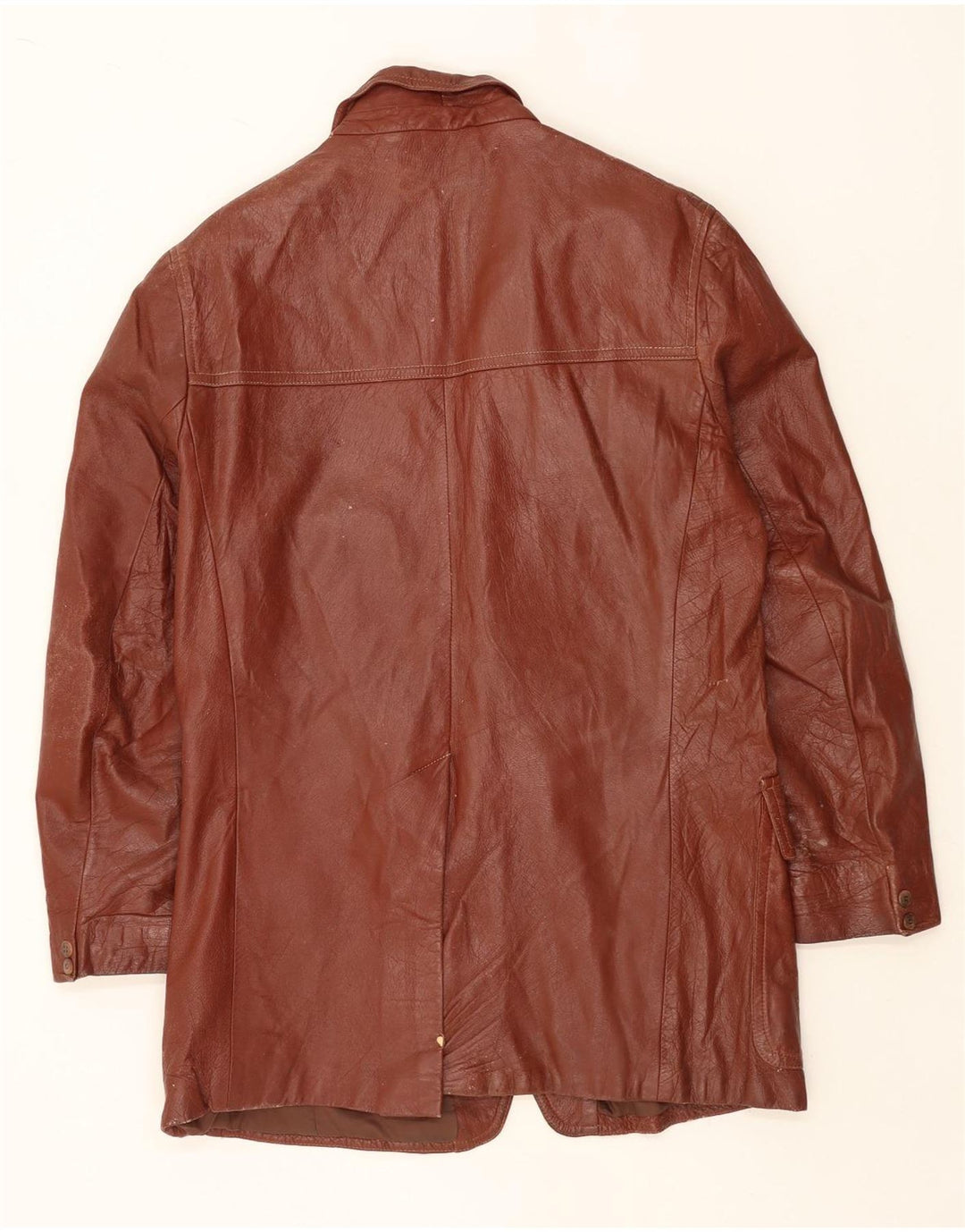 Vintage chaqueta de cuero para hombre Reino Unido 40 cuero marrón grande