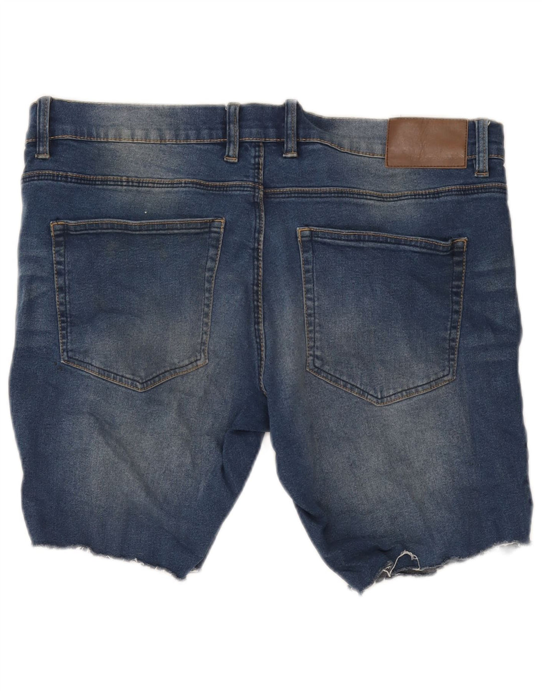 French Connection Pantalones cortos de mezclilla ajustados para hombre W32 Algodón azul medio