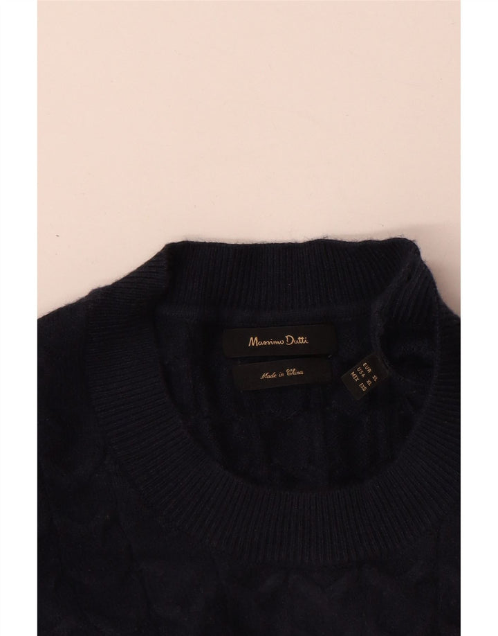 Massimo Dutti Jersey Hombre Cuello Redondo XL Viscosa Azul Marino