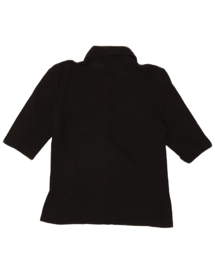 Polo Lacoste Mujer Talla 42 Grande Algodón Negro