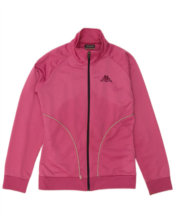 Kappa Mujer Chándal Top Chaqueta UK 40 Grande Poliéster Rosa