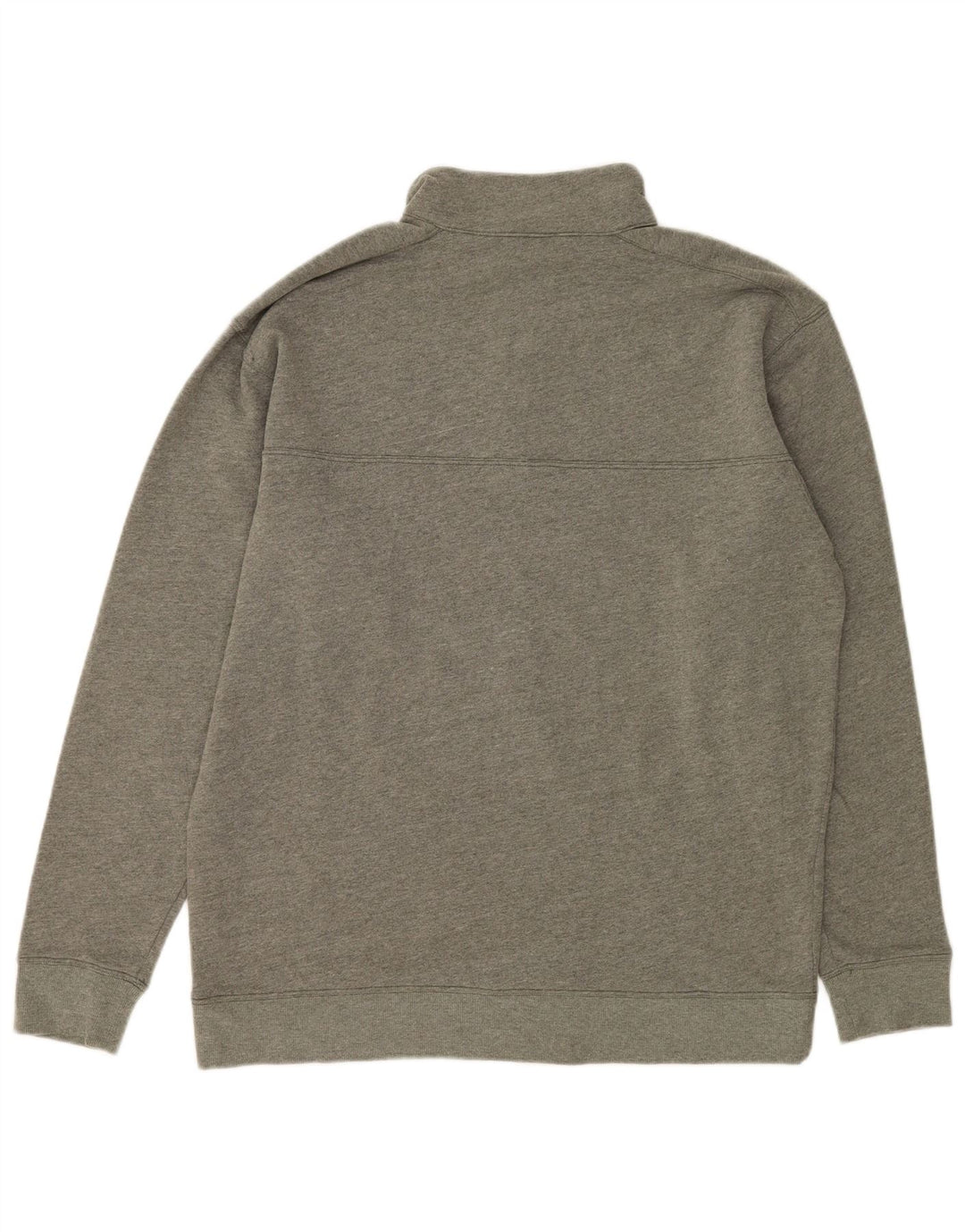 Columbia Hombre Zip Neck Sudadera Jumper Large Gris Algodón