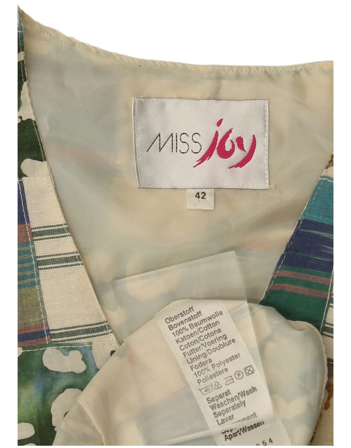 MISS JOY Chaleco de Mujer EU 42 Grande Multicolor Patchwork Algodón