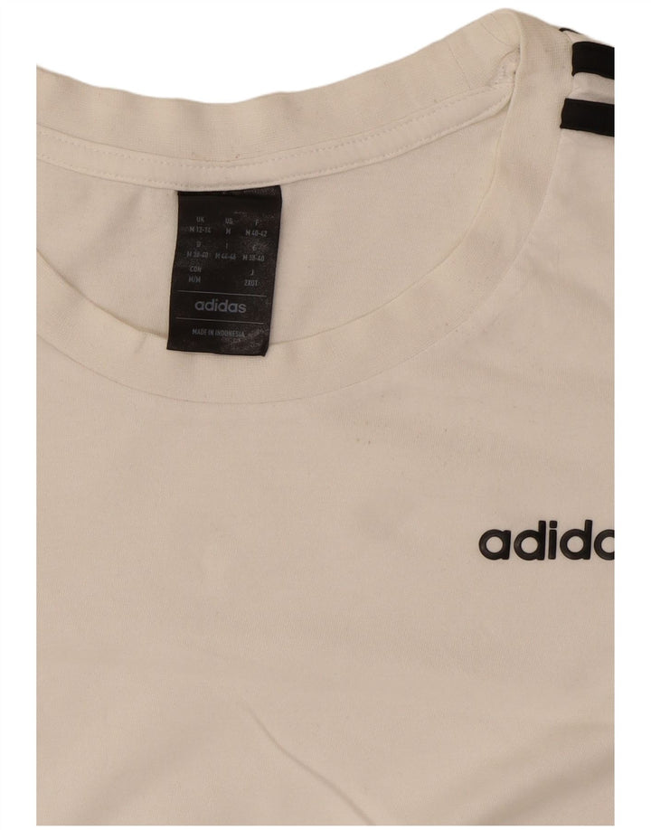 Adidas Camiseta Mujer Top UK 12/14 Medium Blanco