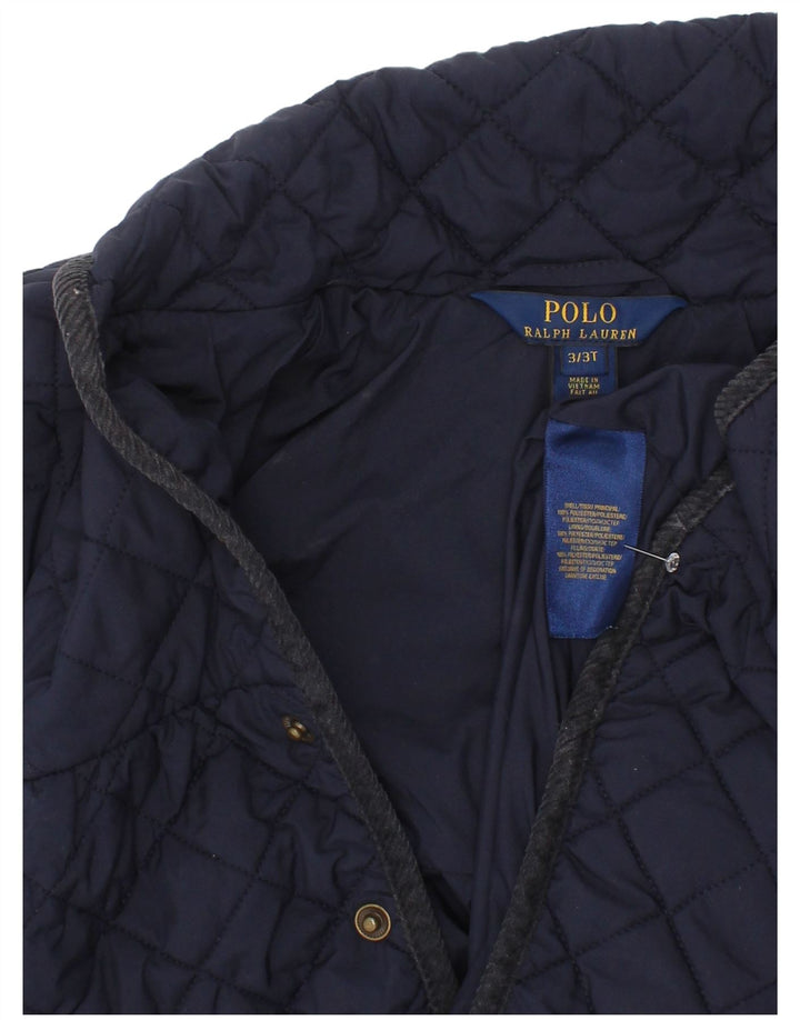 Polo Ralph Lauren Chaqueta Acolchada Niña 2-3 Años Azul Marino Poliéster