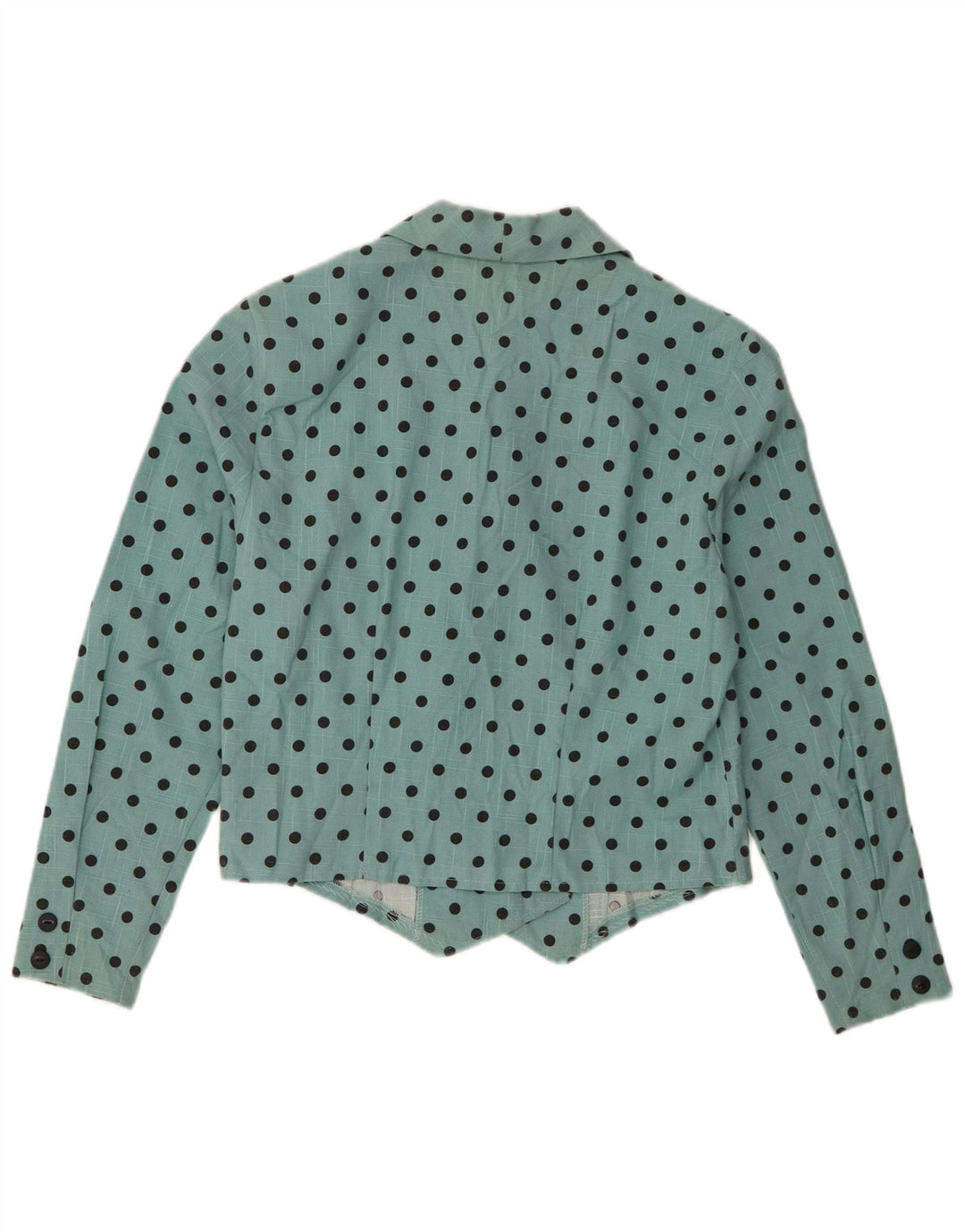 Vintage mujer Blazer chaqueta IT 40/42 pequeño lunar turquesa