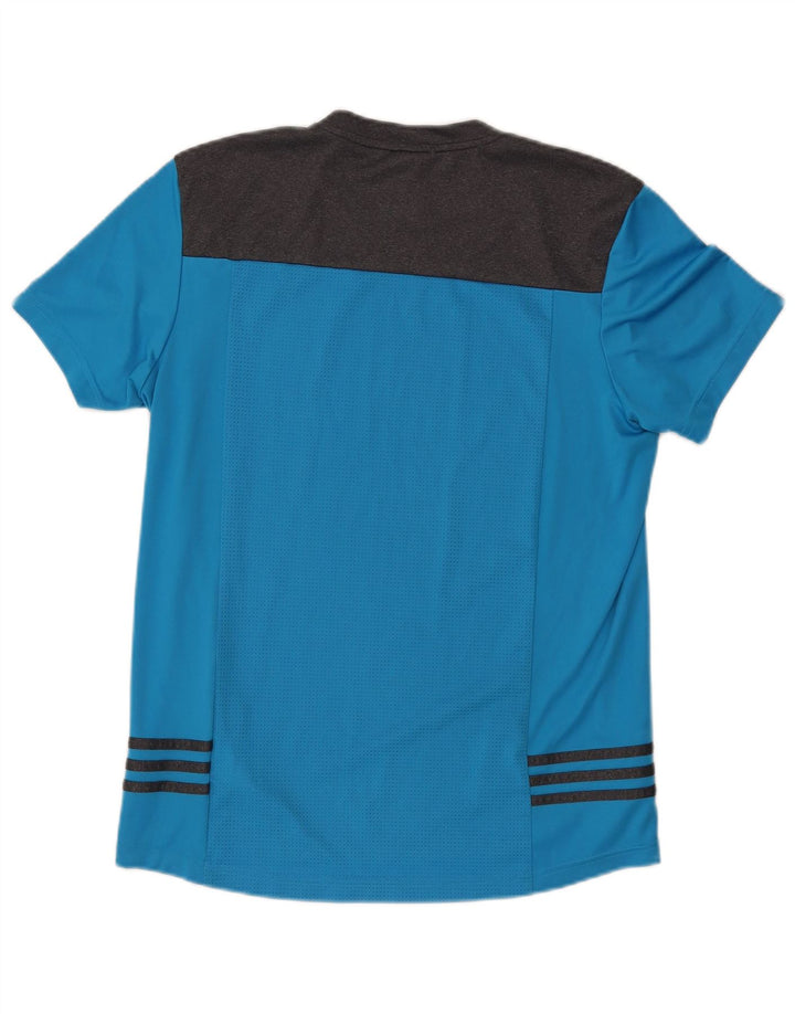 Adidas Hombre Camiseta Top Azul Medio Colorblock Poliéster