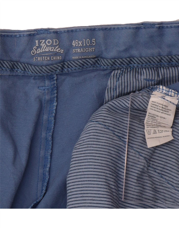 IZOD Mens Salt Water Chino Shorts W46 3XL Blue Cotton Vintage Izod and Second-Hand Izod from Messina Hembry 