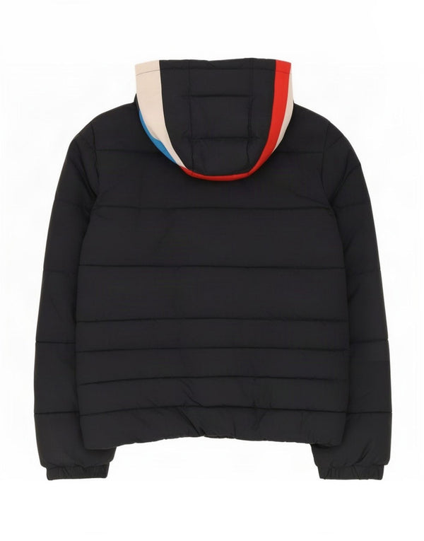 Levi's Chaqueta acolchada con capucha y estampado gráfico para niños 15-16 años Bloque de color negro
