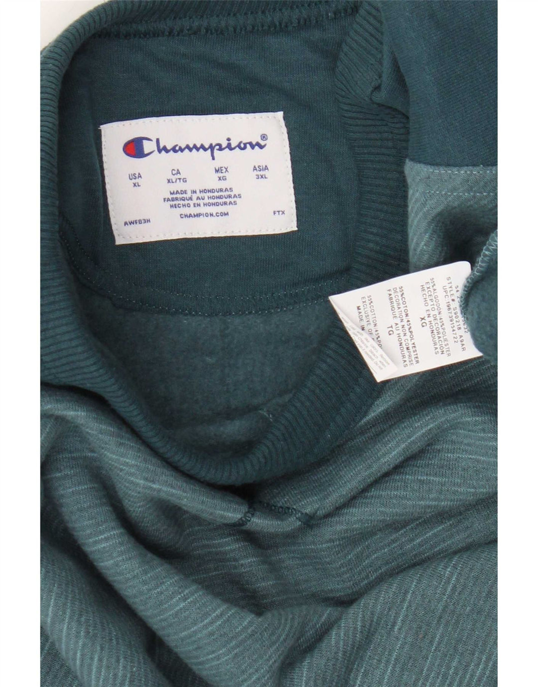 Champion Sudadera Jumper XL Azul Colorblock Algodón