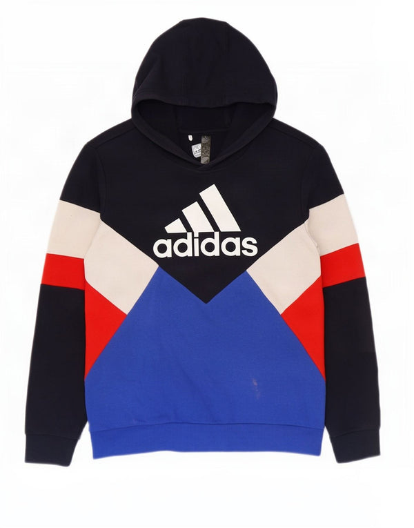 Adidas - Sudadera con capucha para niños, diseño gráfico, 13-14 años, multicolor