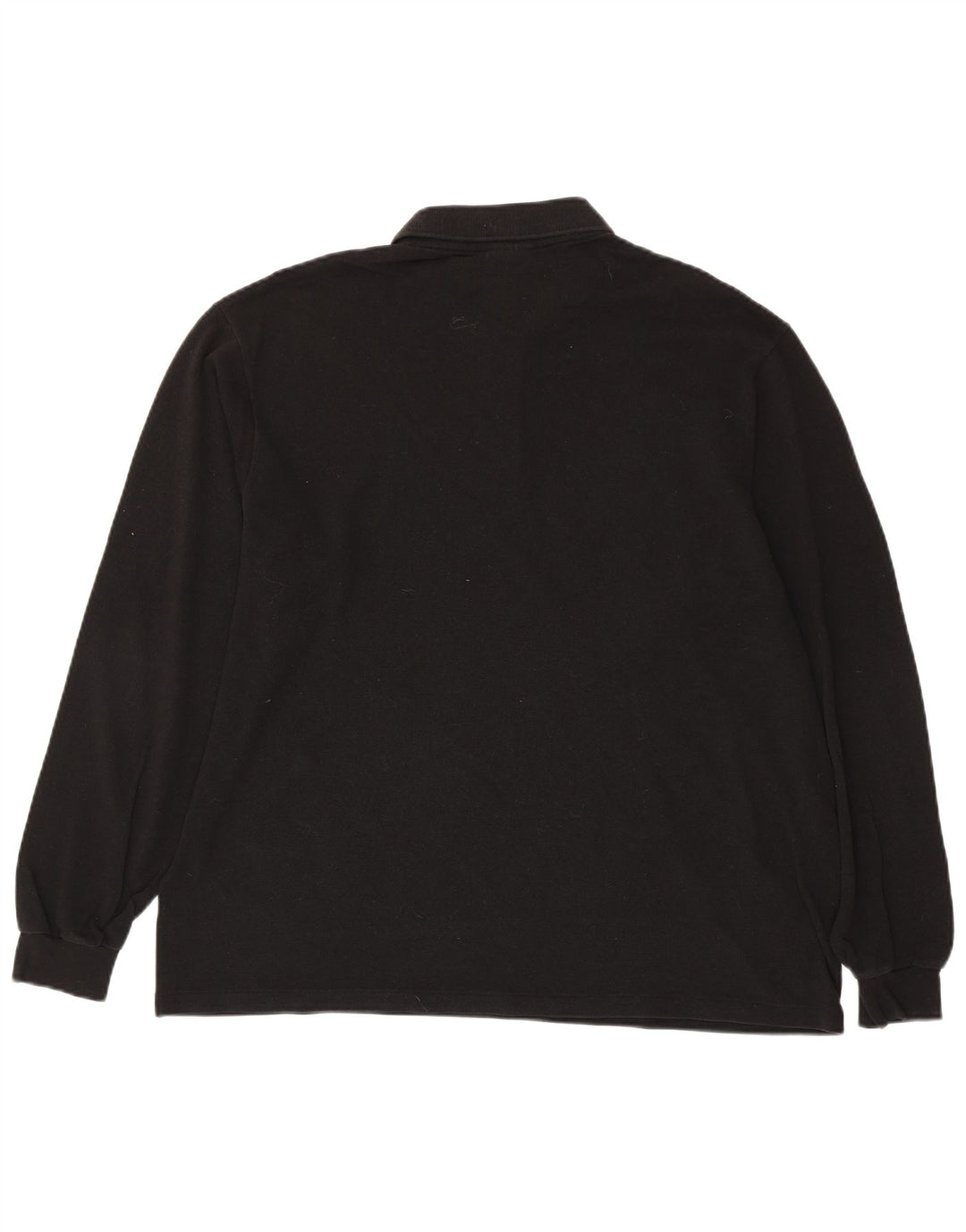 LACOSTE Polo de manga larga para hombre talla 7 2XL algodón negro