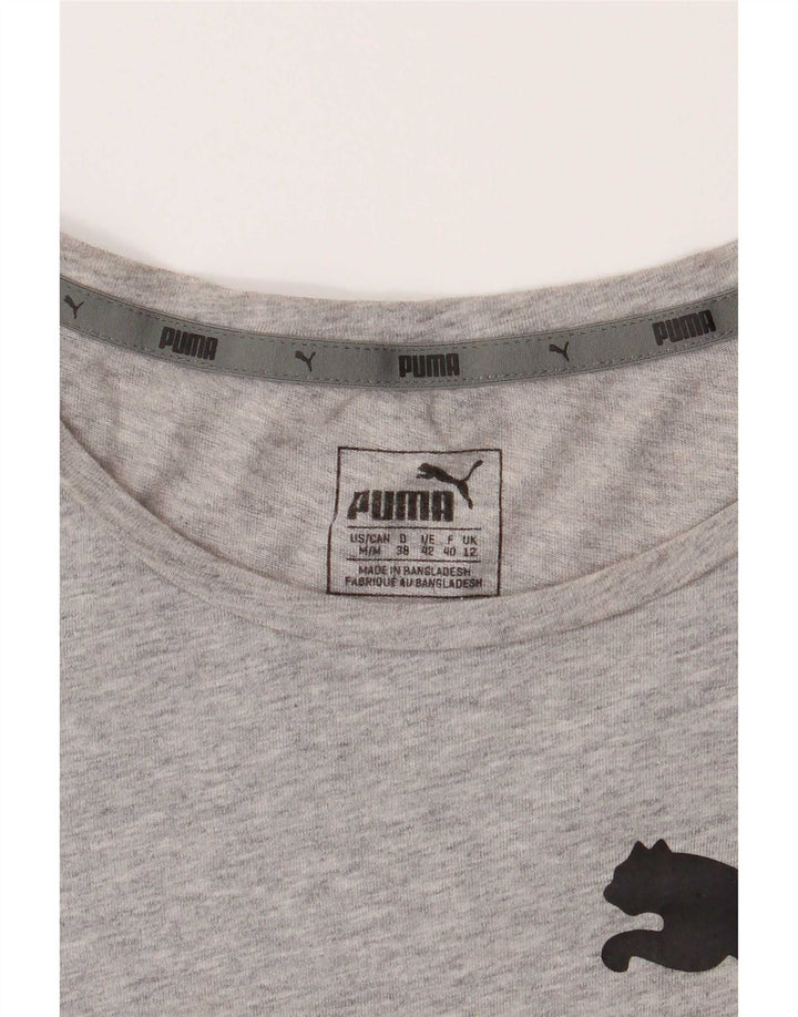 Puma Camiseta gráfica para mujer Top UK 12 Gris medio