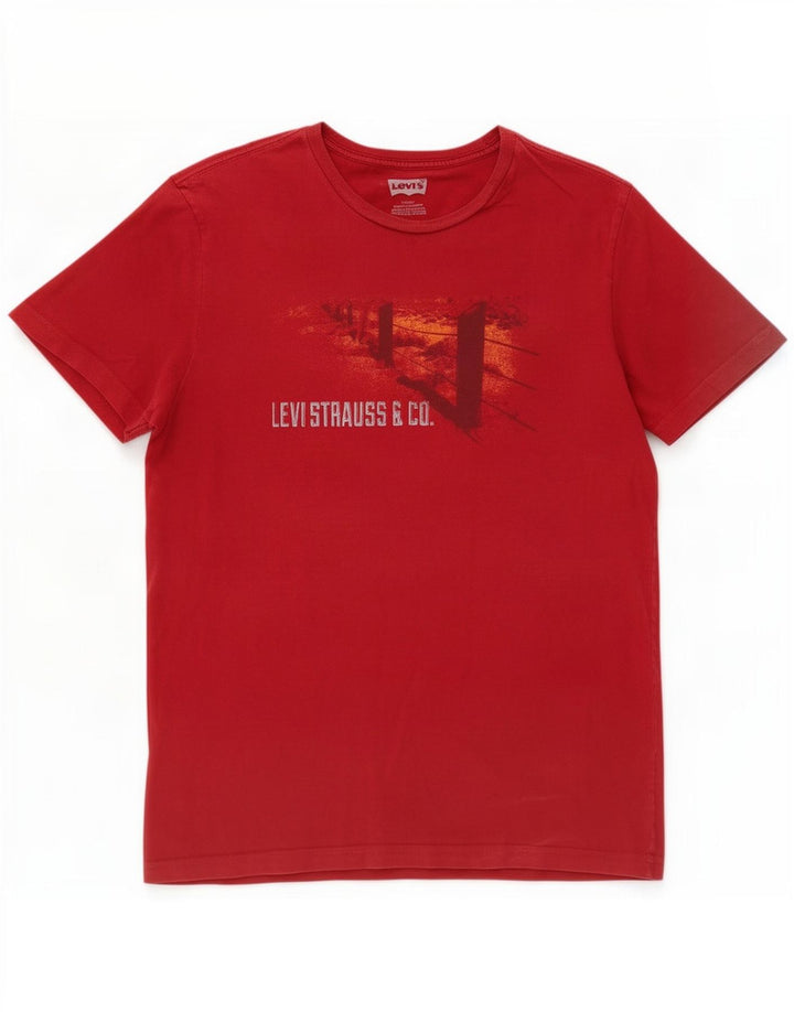 Levi's - Camiseta gráfica para hombre, talla grande, color rojo