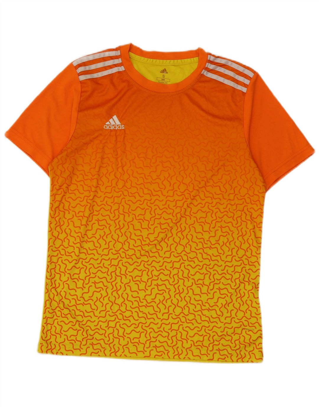Adidas Mens Climalite Camiseta Top Pequeño Naranja Colorblock